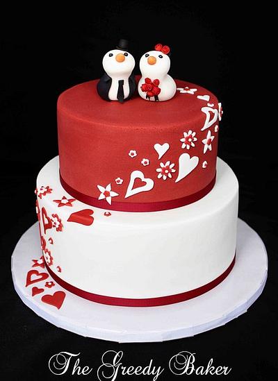Lovebirds Wedding Cake - Cake by Kate