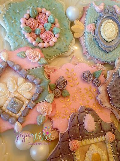 Fondant Cookie Toppers - Cake by Tina Tsourtsoulas
