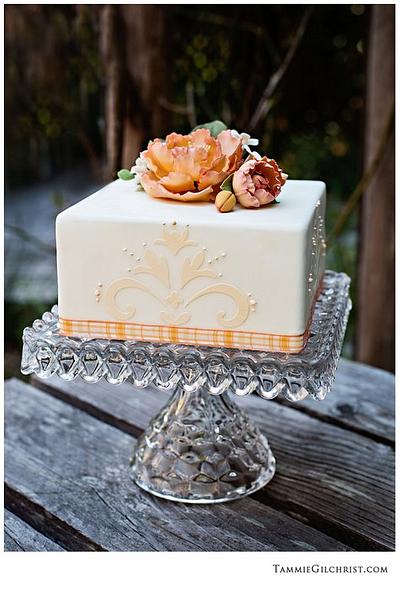 Peach Peony Cake - Cake by Shani's Sweet Creations