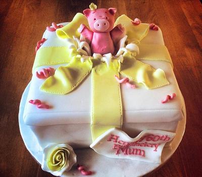 Pig Gift Box - Cake by Victoria