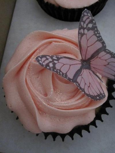 Cupcakes with edible butterfly - Cake by Anne dillon