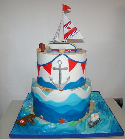 Boat cake, sea and beach  - Cake by Le Torte di Mary