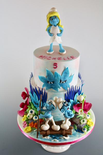 Smurfs-The Lost Village - Cake by tomima
