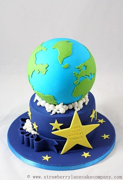 Planet Earth Cake - Cake by Strawberry Lane Cake Company