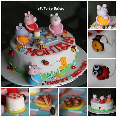 peppa pig themed birthday cake - Cake by MiaTorte Cakes, Hyderabad
