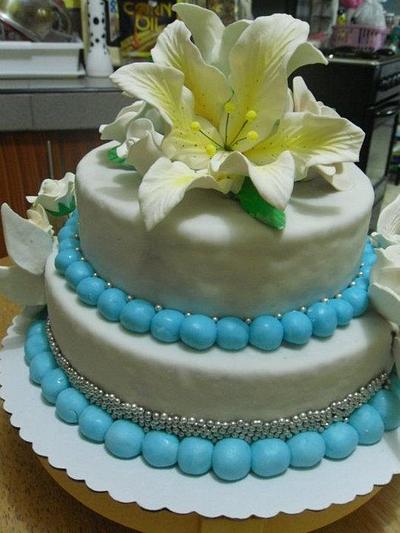 1st wedding cake - Cake by Katrina Marie Te Ang