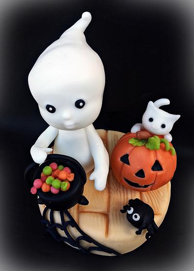 Ghost with cat - Cake by giada
