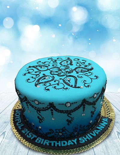 Bold Blue and Black  - Cake by MsTreatz