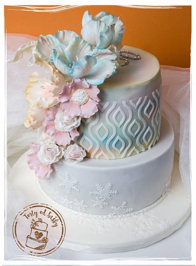 Winter & color cake - Cake by cakebysaska