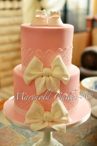 Shoes and Bows Baby Shower Cake - Cake by Mavic Adamos