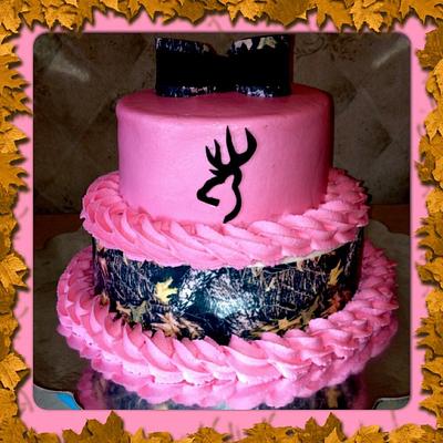 Pink/camo - Cake by Mullins