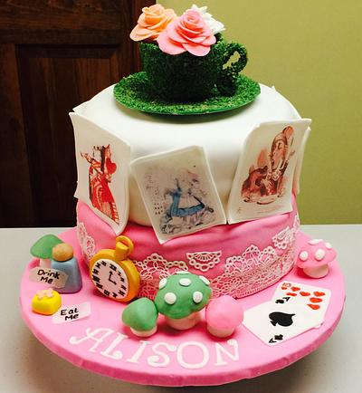 Vintage Alice in Wonderland Cake - Cake by ChrissysCreations