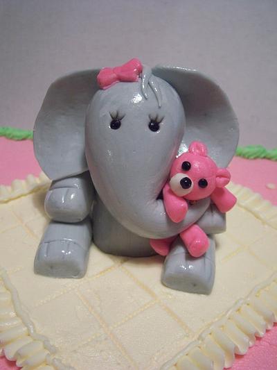 elephant shower cake - Cake by sweettooth