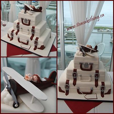 Wedding cake for Avid Travellers - Cake by It's a Cake Thing 