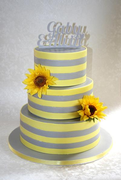 Grey and yellow - Cake by Alison Lee