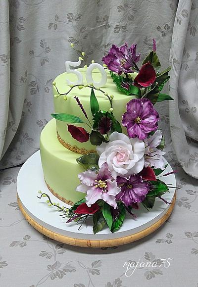With flowers - Cake by Marianna Jozefikova