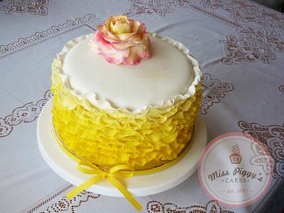 Ombre Yellow Rose - Cake by MissPiggy