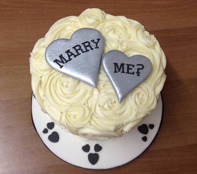 Proposal Cake! - Cake by Charlene - The Red Butterfly Bakery xx