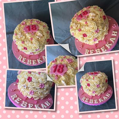 Buttercream Rose Cake - Cake by Clare Caked4you