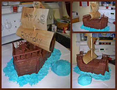 Pirate Ship - Cake by LittleLadyCakes