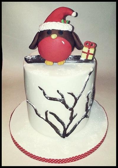 Christmas Robin  - Cake by Time for Tiffin 
