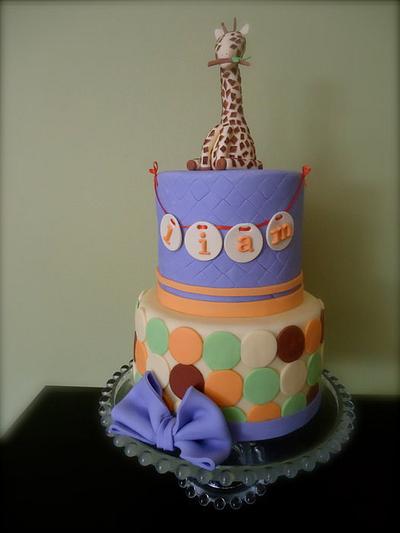  baby shower giraffe cake. - Cake by joy cupcakes NY