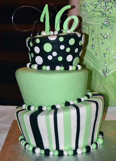 My first sweet 16 topsy turvy - Cake by Cookielady
