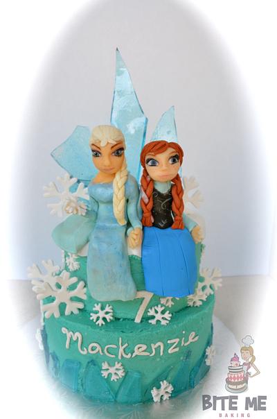 Elsa & Anna Frozen - Cake by BiteMeBaking