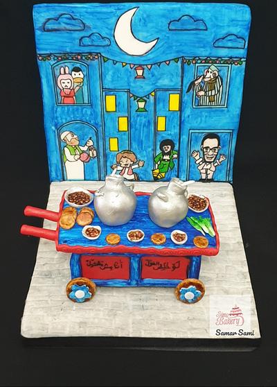 My Modern Bean Cart Cake in the Ramadan Egyptian Cake Collaboration  - Cake by Simo Bakery