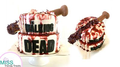 THE WALKING DEAD 'LUCILLE' SMASHED-IN CAKE! - Cake by Miss Trendy Treats