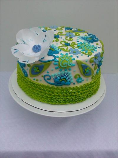 Apron Inspired Buttercream Cake - Cake by K Blake Jordan