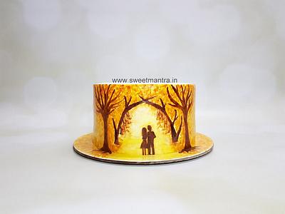 Couple sketch cake - Cake by Sweet Mantra Customized cake studio Pune
