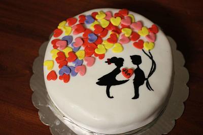Love birds cake - Cake by Sanchita Tiwari