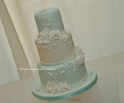 Aquamarine wedding cake - Cake by Barbara Mazzotta