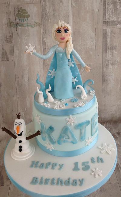 Elsa and Olaf themed Frozen cake - Cake by Cupcake-Heaven