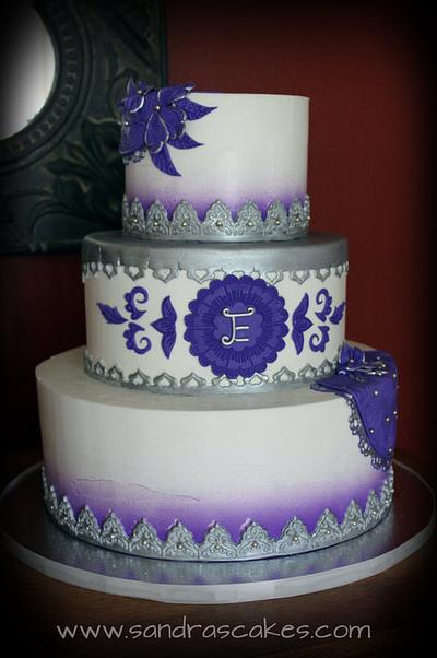 Purple and Silver - Cake by Sandrascakes
