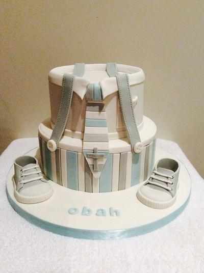 Boys christening cake - Cake by Martina Kelly