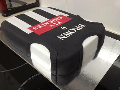 AFL Collingwood Magpies Guernsey - Cake by Unusual cakes for you 