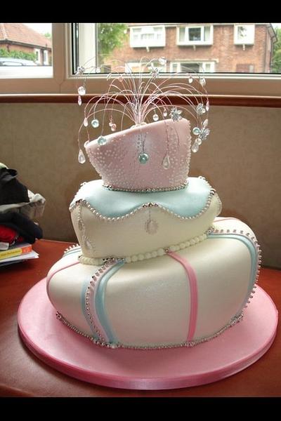 Topsy turvy wedding cake - Cake by Donnajanecakes 