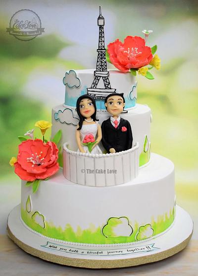 Love in Paris - Cake by The Cake Love by Hiral Desai