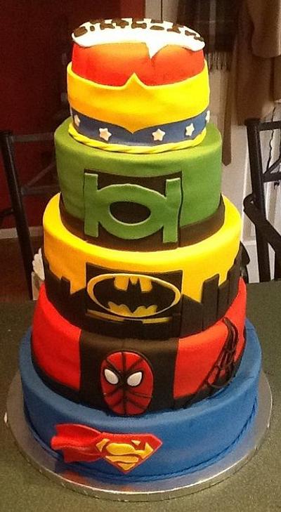 Superheroes - Cake by April Dunaway