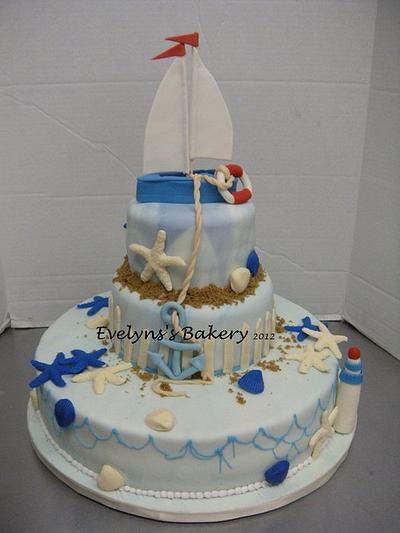 Nautical themed wedding shower - Cake by Evelyn Vargas