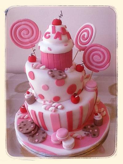 Candy world wonky cake - Cake by Marta