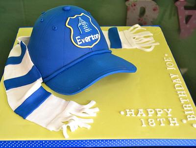 Everton FC baseball cap  - Cake by Roo's Little Cake Parlour