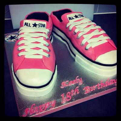 converse shoes  - Cake by Amanda Forrester 