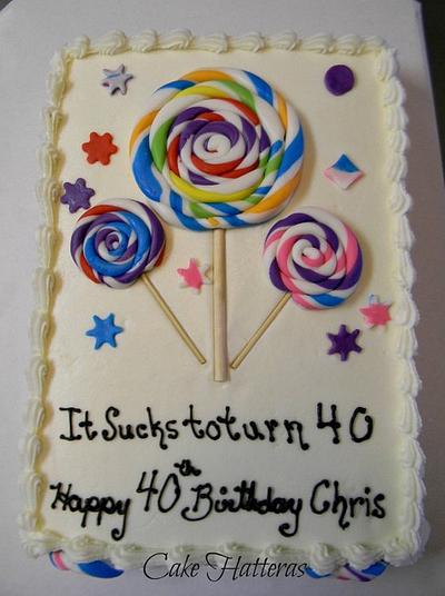 It Sucks to Turn 40!  - Cake by Donna Tokazowski- Cake Hatteras, Martinsburg WV