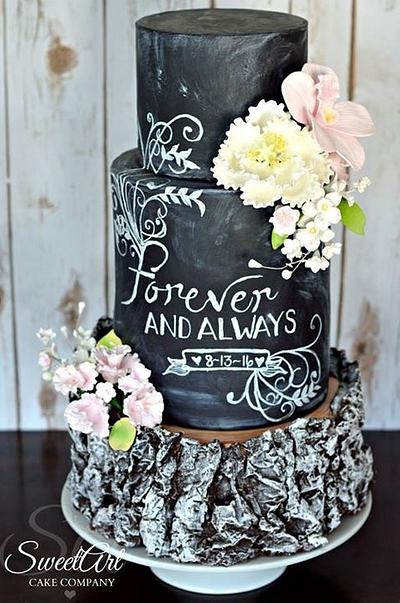 Rustic Chalkboard Cake  - Cake by Shannon Mayes-SweetArt Cake Company