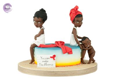 UNSA Team Red Collaboration - You can make the difference - Cake by Silvia Mancini Cake Art