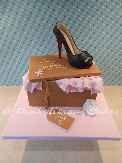 "Christian Louboutin" shoe box cake - Cake by Dinkylicious Cakes