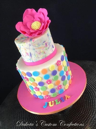 Paint Splatter Art Cake - Cake by Dakota's Custom Confections